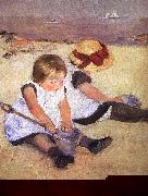 Mary Cassatt Children Playing on the Beach oil painting picture wholesale
